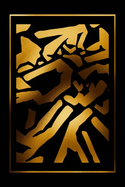 Latar Belakang Emas Abstrak Templat Desain Untuk Undangan Web Banner — Stok Foto