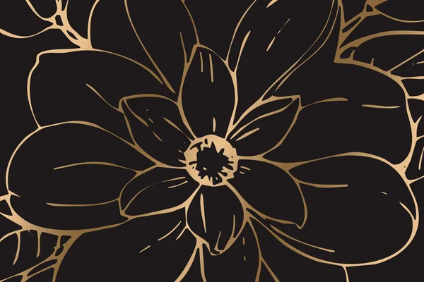 Luxuoso Fundo Botânico Dourado Papéis Parede Capas Arte Parede Cartão — Fotografia de Stock