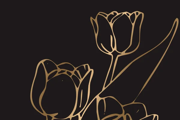 Роскошный Золотой Ботанический Фон Печатные Обои Обложки Настенные Рисунки Открытки — стоковое фото
