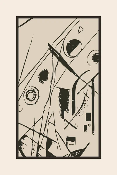 抽象ポスター ライトバックの暗い形状 — ストック写真