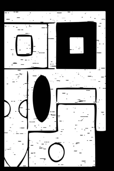 Soyut Siyah Beyaz Desen Geometrik Şekiller — Stok fotoğraf