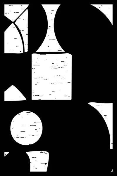 Kort Zwart Wit Patroon Geometrische Vormen — Stockfoto