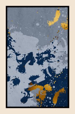 Soyut sanat. Baskı için sanatsal illüstrasyon. Altın Duvar Sanatı. Kapak deseni . 