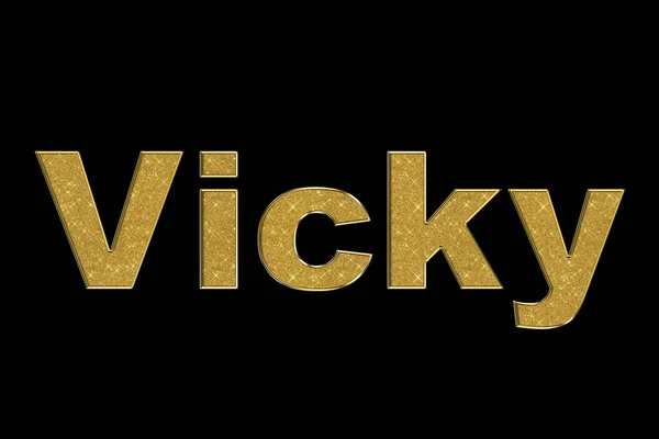 Weiblicher Name Gold Schriftzug Auf Schwarzem Hintergrund Für Den Einsatz — Stockfoto