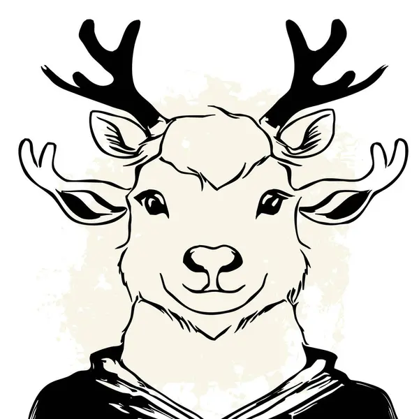 Černí Sobi Bílém Pozadí Zvířata Čára Umění Logo Design Pro — Stock fotografie
