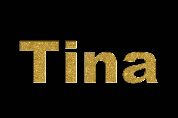 Weiblicher Name Gold Schriftzug Auf Schwarzem Hintergrund Für Den Einsatz — Stockfoto