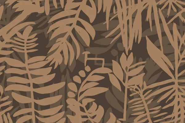 Βοτανικό Υπόβαθρο Αφηρημένα Σχήματα Φυτών Μινιμαλιστική Απεικόνιση Για Εκτύπωση Διακοσμήσεις — Φωτογραφία Αρχείου