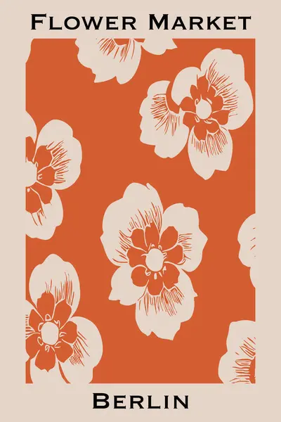 Botanisches Plakat Illustration Für Wandkunst Grußkarte Und Einladung — Stockfoto