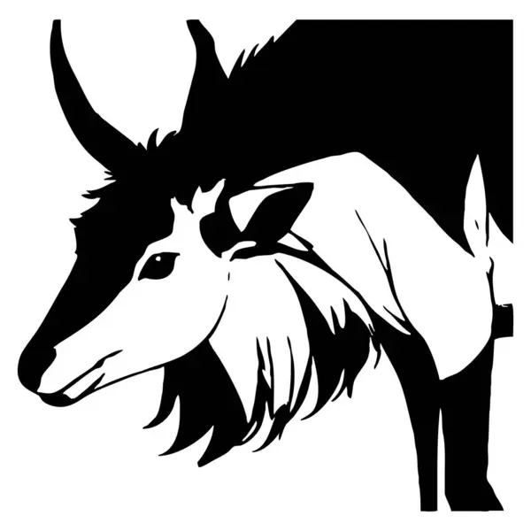 Ілюстрація Тварин Чорна Галявина Білому Тлі — стокове фото