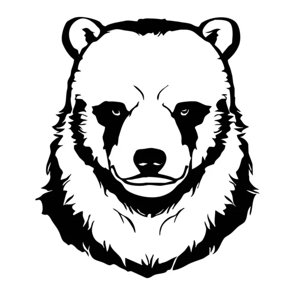 Bear Black White Graphics Logo Design Use Graphics Shirt Print — Stock Photo, Image