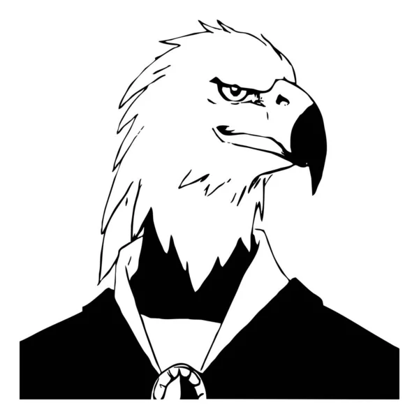 Águila Gráficos Blanco Negro Diseño Logotipo Para Uso Gráficos Impresión —  Fotos de Stock
