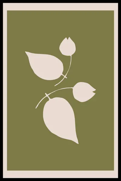 Skriftlig Trendy Botanisk Kort Bruk Til Dekke Tapeter Veggkunst – stockfoto