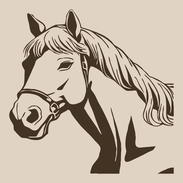 Cavalo Arte Linha Design Logotipo Para Uso Gráficos Impressão Para — Fotografia de Stock