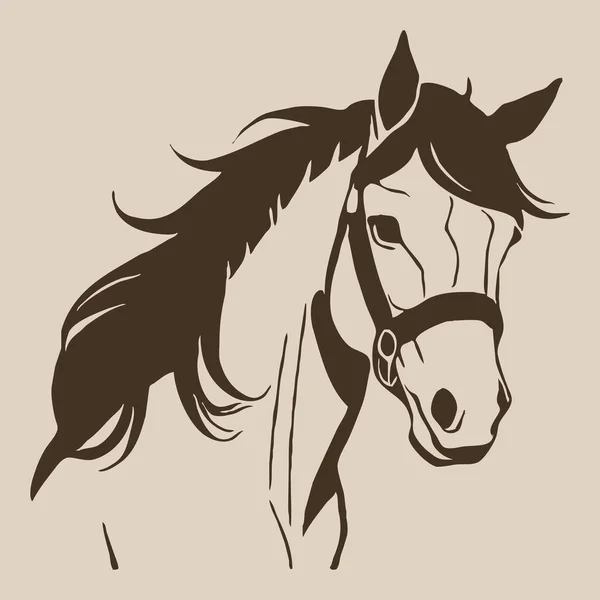 Cavalo Arte Linha Design Logotipo Para Uso Gráficos Impressão Para — Fotografia de Stock