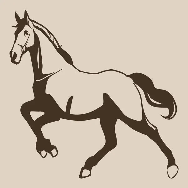 Лошадь Линейное Искусство Логотип Использования Графике Печать Футболок Дизайн Татуировок — стоковое фото