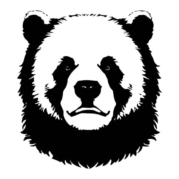 Ведмідь Чорно Біла Графіка Дизайн Логотипу Використання Графіці Футболка Дизайн — стокове фото