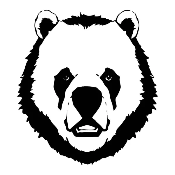 Een Beer Zwart Wit Afbeeldingen Logo Ontwerp Voor Gebruik Graphics — Stockfoto