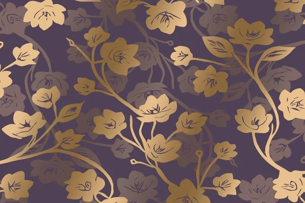 Luxusní Zlaté Botanické Pozadí Tisknutelné Tapety Obaly Nástěnné Malby Blahopřání — Stock fotografie