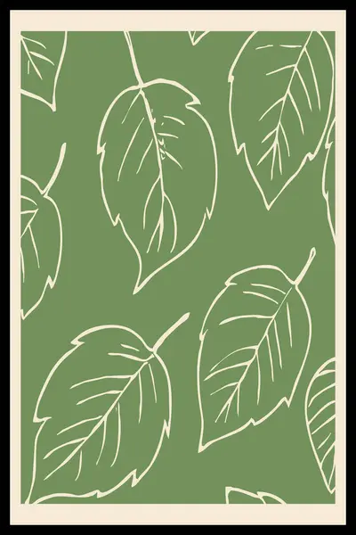 Печатная Ботаническая Иллюстрация Шаблон Украшения Стен — стоковое фото
