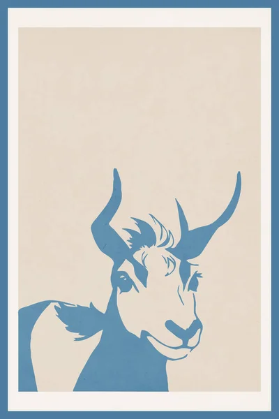 Gazelle Illustration Animale Motif Imprimable Pour Les Décorations Murales Dans — Photo