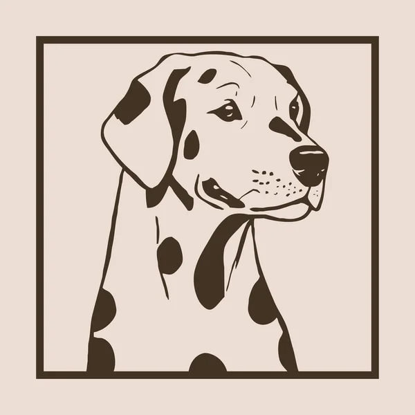 Dalmatiner Hund Animal Illustration Druckbares Muster Für Wanddekorationen Minimalistischem Stil — Stockfoto