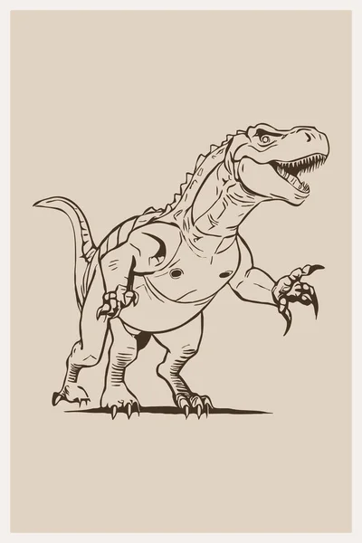 Dinosaure Illustration Animale Motif Imprimable Pour Les Décorations Murales Dans — Photo