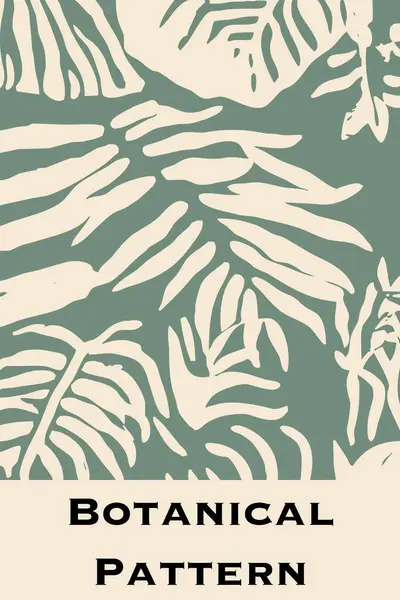 Печатная Ботаническая Иллюстрация Шаблон Украшения Стен — стоковое фото