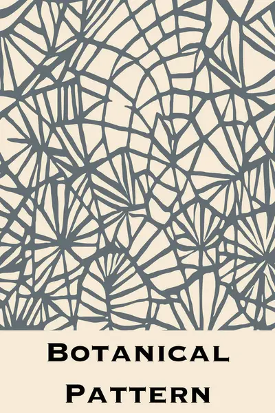 印刷可能な植物イラスト 壁の装飾のためのパターン — ストック写真