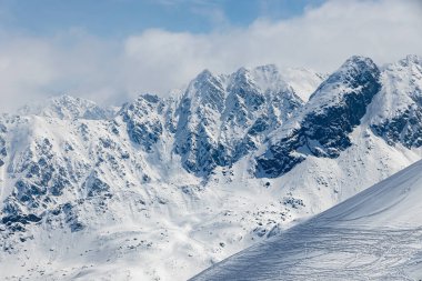 Polonya Tatra Dağları 'ndaki güzel kış manzarası. Zakopane