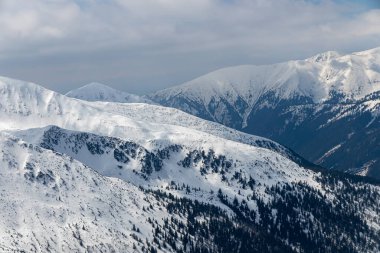 Polonya Tatra Dağları 'ndaki güzel kış manzarası. Zakopane