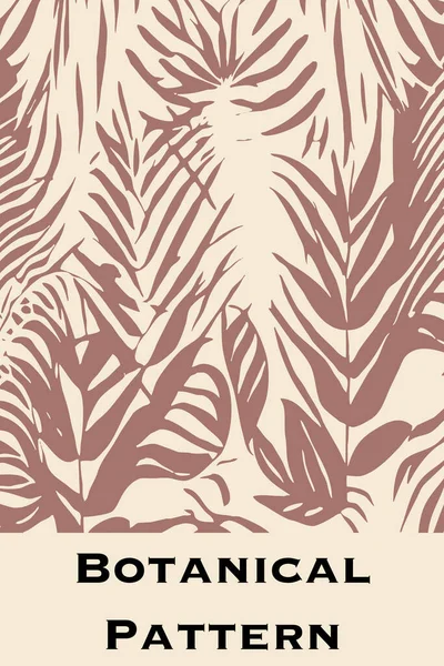 Druckbare Botanische Illustration Muster Für Wanddekorationen — Stockfoto