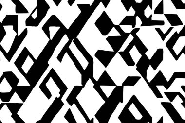 Soyut siyah beyaz desen. Grafiklerde kullanmak için. Duvar dekorasyonlarına yazdırmak için minimalist illüstrasyon