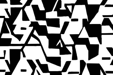 Soyut siyah beyaz desen. Grafiklerde kullanmak için. Duvar dekorasyonlarına yazdırmak için minimalist illüstrasyon