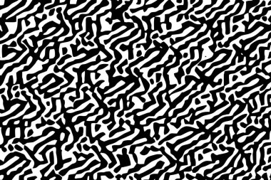 Soyut siyah beyaz desen. Grafiklerde kullanmak için. Duvar dekorasyonlarına yazdırmak için minimalist illüstrasyon