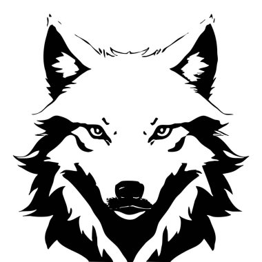 Kurt. Çizgi çalışması. Grafiklerde kullanmak için logo tasarımı. Tişört izi, dövme tasarımı. Duvar dekorasyonlarına yazdırmak için minimalist illüstrasyon. 