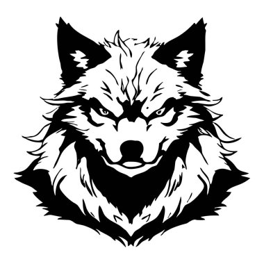 Kurt. Çizgi çalışması. Grafiklerde kullanmak için logo tasarımı. Tişört izi, dövme tasarımı. Duvar dekorasyonlarına yazdırmak için minimalist illüstrasyon. 