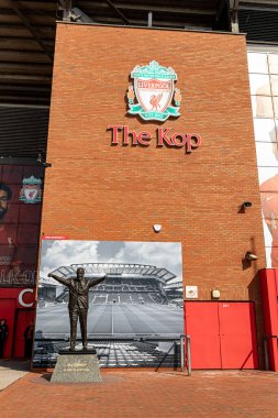Liverpool, İngiltere - 23 Mart 2022. Liverpool Anfield Stadyumu, İngiltere .