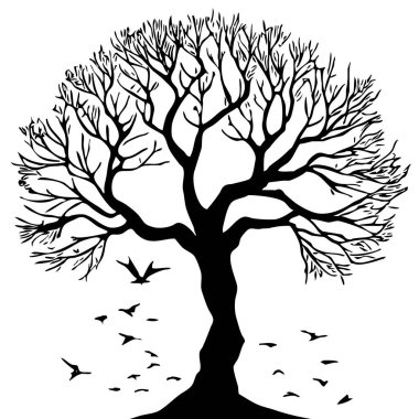 Siyah beyaz botanik deseni. Grafiklerde ve malzemelerde kullanmak için. Soyut bitki şekilleri. Duvar dekorasyonlarına yazdırmak için minimalist illüstrasyon.