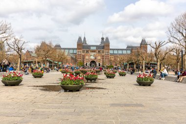 13 Nisan 2022 Amsterdam Hollanda. Şehir Mimarisi.