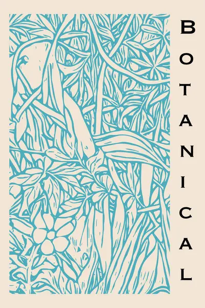 Botanical poster for printing on wall decorations in a modern style. For use in graphics, covers, invitations, birthday cards.