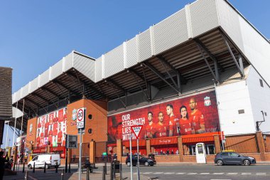 23 Mart 2022. Liverpool Birleşik Krallığı. Futbol stadyumu