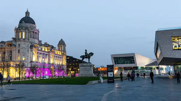 stock image March 22, 2022. Liverpool United Kingdom. Architecture landscape on the River Mersey