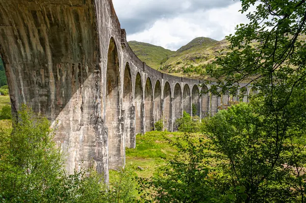 Écosse Royaume Uni Paysage Montagneux Vue Viaduc Ferroviaire — Photo