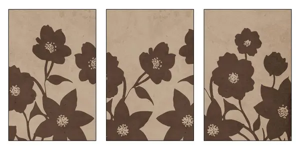 Печатная Ботаническая Иллюстрация Сельский Стиль Домашний Декор Украшение Стен Изображение — стоковый вектор