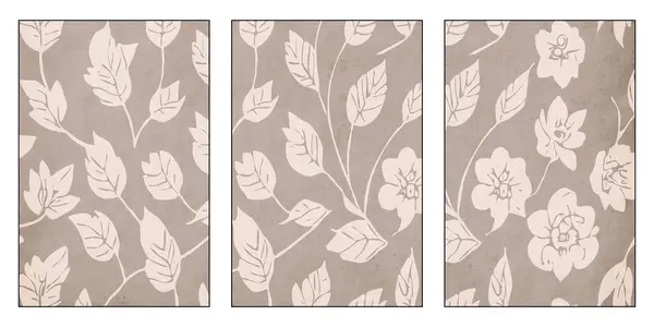 Набор Напечатанных Ботанических Иллюстраций Сельский Стиль Домашний Декор Украшение Стен — стоковый вектор