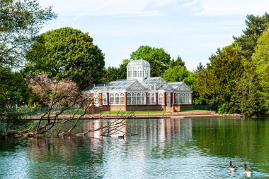 Doğa manzarası. Wolverhampton, İngiltere 'deki West Park.