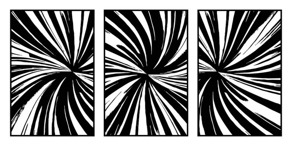 Набір Абстрактних Чорно Білих Візерунків Використання Графіці Мінімалістична Ілюстрація Друку — стоковий вектор