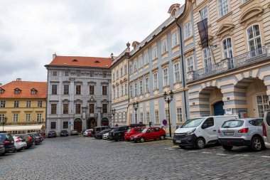 Prag Çek Cumhuriyeti 26 Nisan 2022. Şehrin mimarisi..