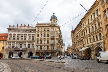 Prag Çek Cumhuriyeti 26 Nisan 2022. Şehrin mimarisi..