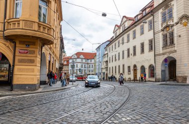 Prag Çek Cumhuriyeti 26 Nisan 2022. Şehrin mimarisi..